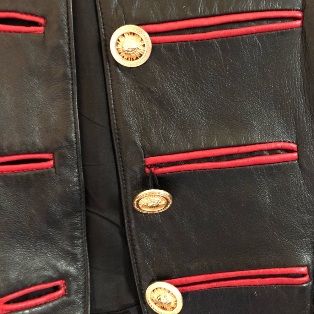 Lillie Rubin leather military jacket - Picture 6 of 8